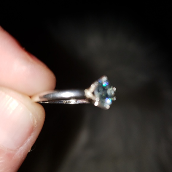 SOLD! | Gorgeous Ice Blue Moissanite Solitaire - Picture 7 of 7